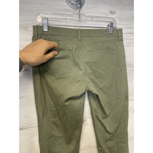 J Crew Jeans Womens 27 Olive Green Stretch Skinny Pants E6687 Mid Rise Casual - Picture 16 of 16